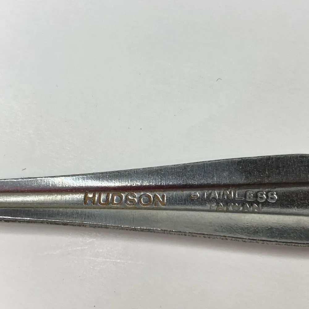 9 Vintage Hudson‎ Stainless Steel Silverware  Small Teaspoons Spoons Taiwan